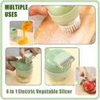 4-in-1 Portable Electric Vegetable Cutter Set