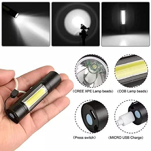 🔦 Emergency Pocket Torch USB Rechargeable Work Light