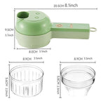 4-in-1 Portable Electric Vegetable Cutter Set