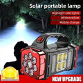 4-in-1 Solar Emergency Light with Power Bank & USB Charging