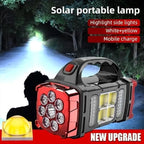 4-in-1 Solar Emergency Light with Power Bank & USB Charging