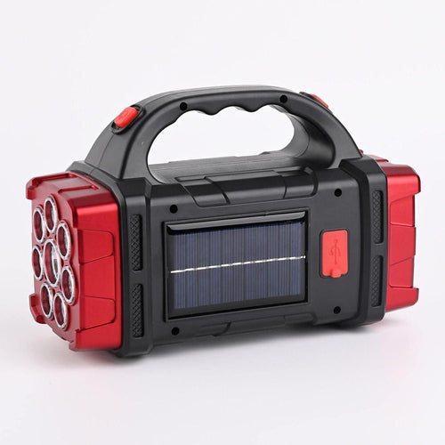 4-in-1 Solar Emergency Light with Power Bank & USB Charging