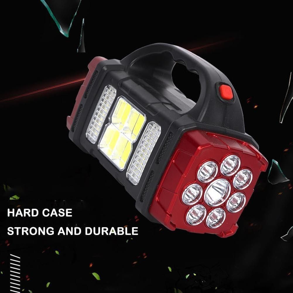 4-in-1 Solar Emergency Light with Power Bank & USB Charging