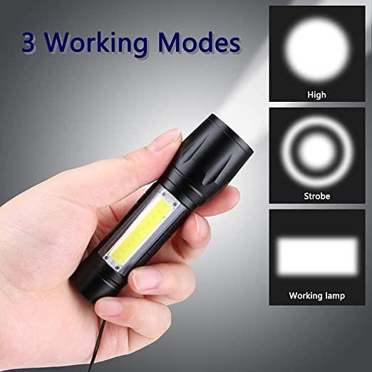 🔦 Emergency Pocket Torch USB Rechargeable Work Light