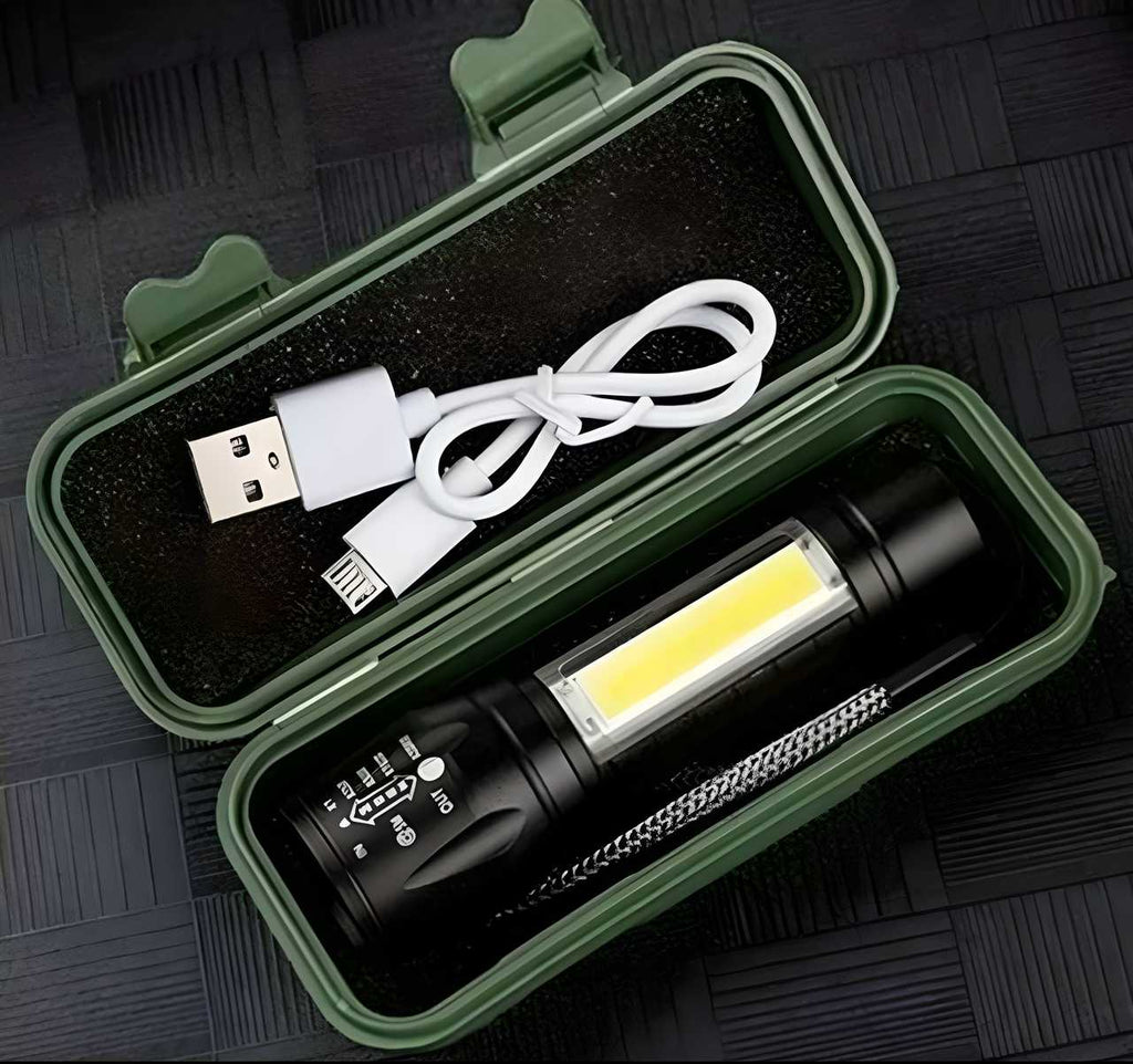 🔦 Emergency Pocket Torch USB Rechargeable Work Light